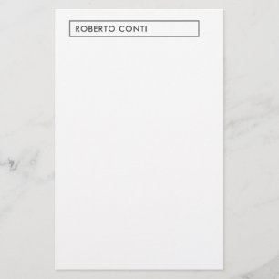 Einzigartiger moderner minimalistischer Name Briefpapier