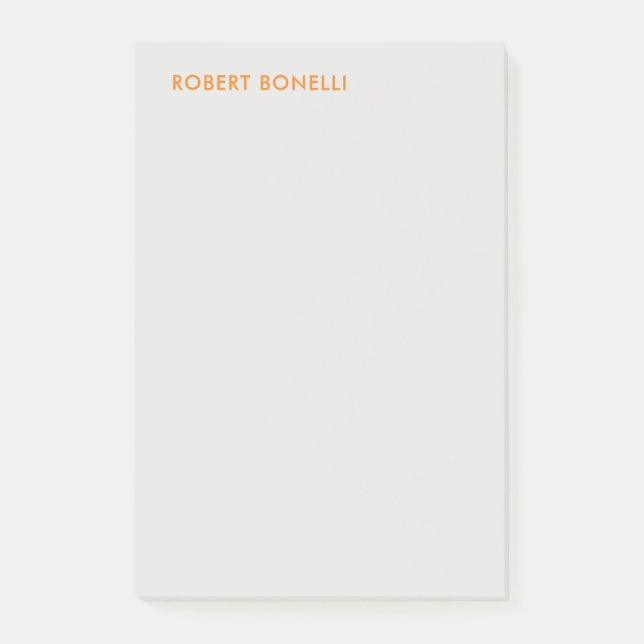 Einzigartiger moderner Platingrau Minimalistischer Post-it Klebezettel (Vorderseite)