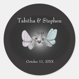 Einzigartiger Moth Gothic Horror Lover Gastgeschen Runder Aufkleber