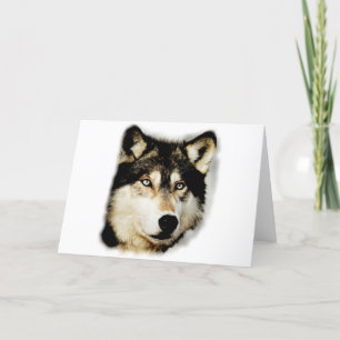 Einzigartiger Motivationswolf Karte