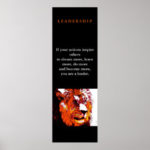 Einzigartiger Motivierend Leadership Pop Art Lion  Poster
