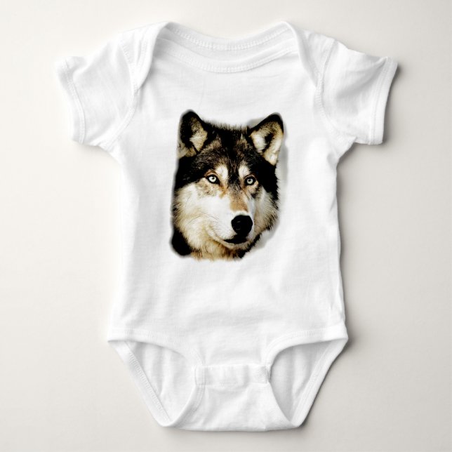 Einzigartiger Motivierend Wolf Baby Strampler (Vorderseite)