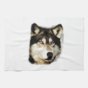 Einzigartiger Motivierend Wolf Geschirrtuch