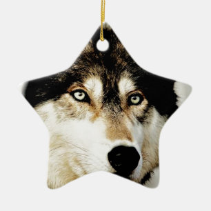 Einzigartiger Motivierend Wolf Keramik Ornament