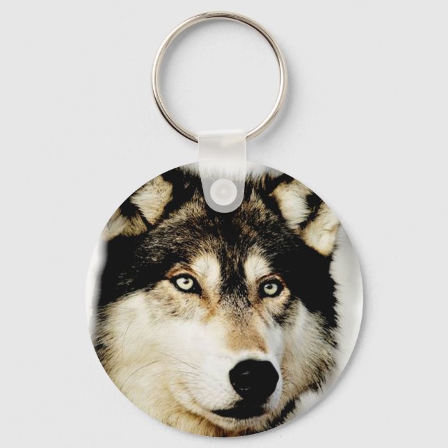 Einzigartiger Motivierend Wolf Schlüsselanhänger (Vorderseite)