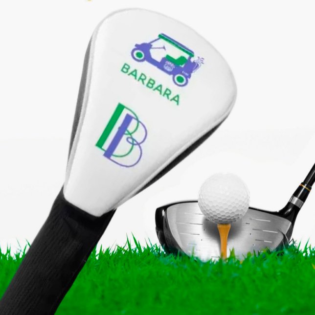 Einzigartiger Name des Blue Golf Cart Monogramms Golf Headcover (Von Creator hochgeladen)