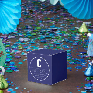 Einzigartiger Name & Monogramm-Vorlage   Marinebla Geschenkschachtel