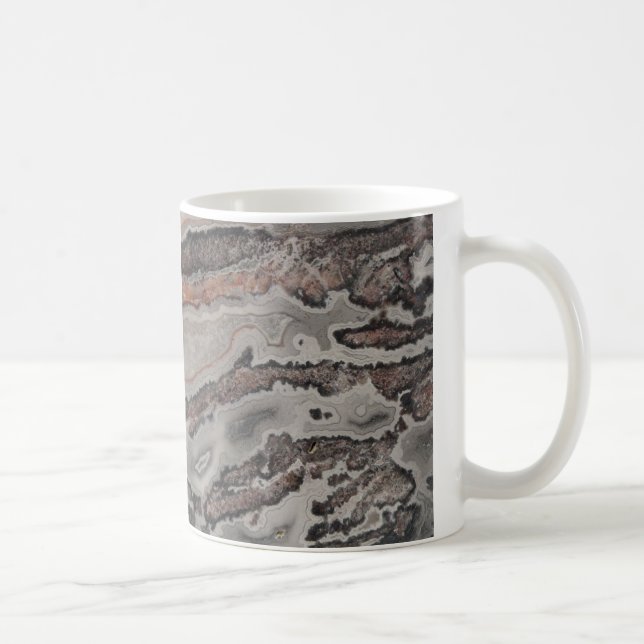 Einzigartiger Naturrock Crazy Lace Agate Kaffeetasse (Rechts)