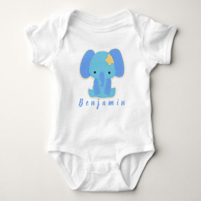 Einzigartiger Niedlicher Baby-Elephant Baby Strampler (Vorderseite)