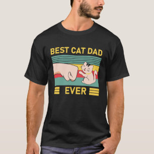 Einzigartiger Niedlicher bester Cat Vater je Vinta T-Shirt