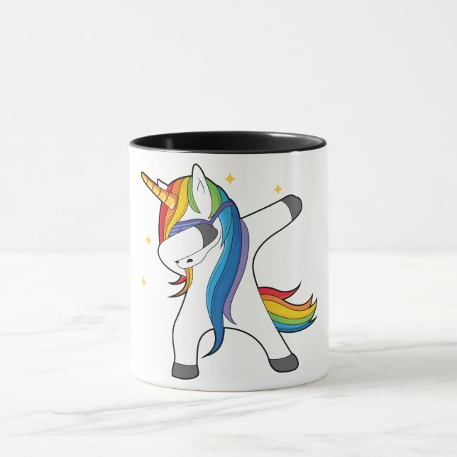 Einzigartiger niedlicher Unicorn-betupfende Tasse (Zentrum)