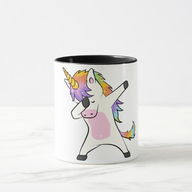 Einzigartiger niedlicher Unicorn-betupfende Tasse (Zentrum)