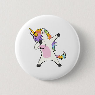 Einzigartiger niedlicher Unicorn-betupfender Knopf Button