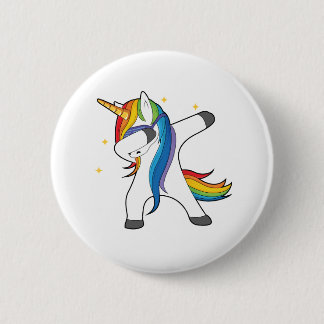 Einzigartiger niedlicher Unicorn-betupfender Knopf Button