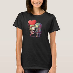 Einzigartiger Niedlicher Zombie-Valentinstag 3 T-Shirt
