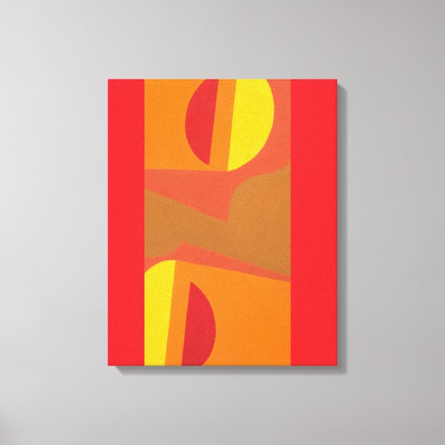 Einzigartiger Oranger Abstrakter Muster-Kunst-Druc Leinwanddruck (Vorderseite)