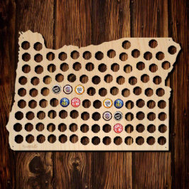 Einzigartiger Oregon Staat Holzbierkasten Karte