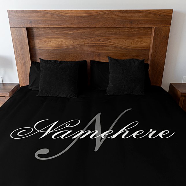 Einzigartiger Personalisierter Name Monogramm groß Fleecedecke (Von Creator hochgeladen)