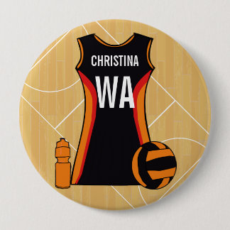 Einzigartiger Personalisierter Netball Button