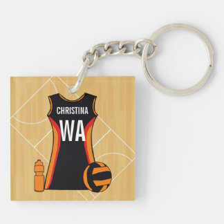 Einzigartiger personalisierter Netball Schlüsselanhänger
