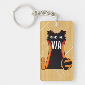 Einzigartiger personalisierter Netball Schlüsselanhänger