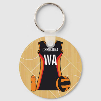 Einzigartiger Personalisierter Netball Schlüsselanhänger