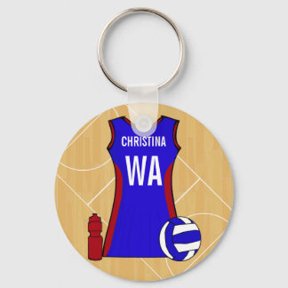 Einzigartiger Personalisierter Netball Schlüsselanhänger