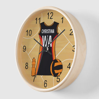 Einzigartiger personalisierter Netball Uhr