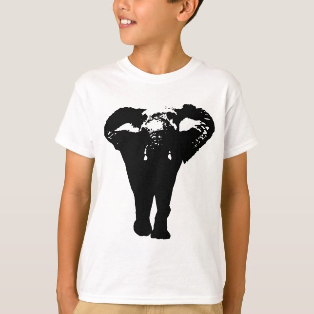 Einzigartiger Pop Art Elephant T-Shirt (Vorderseite)