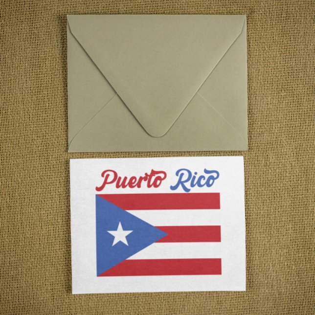 Einzigartiger Puerto Rico Flag Ankündigung Postkar (Unique Puerto Rico Flag Postcard)