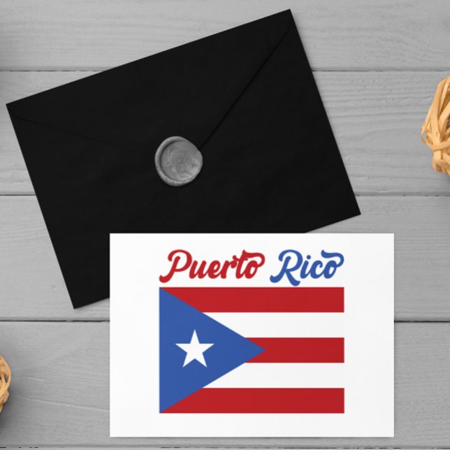 Einzigartiger Puerto Rico Flag Einladung Postkarte (puerto rico holiday postcard)