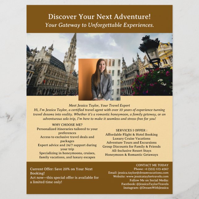Einzigartiger Reiseagent  Flyer (Vorne)