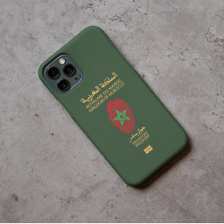 Einzigartiger Reisepass für Marokko Print Souvenir iPhone 14 Hülle