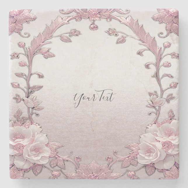 Einzigartiger rosa Untersetzer (Vorderseite)