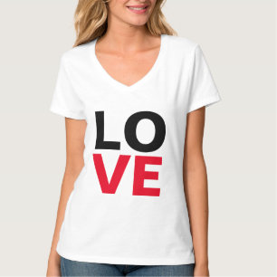 Einzigartiger roter Hintergrund Liebesromanze T-Shirt