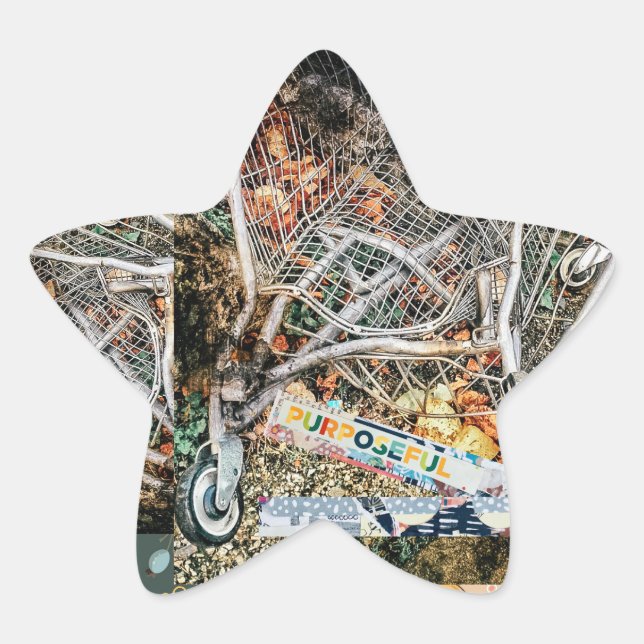 Einzigartiger Run Over Shopping Cart Aufkleber (Vorderseite)