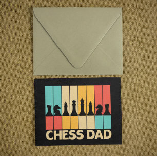 Einzigartiger Schach-Vater Vintager Sonnenuntergan Postkarte