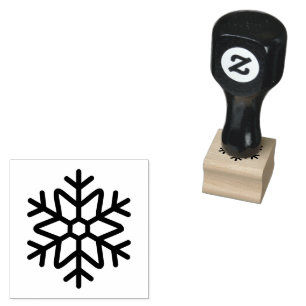 Einzigartiger Schneeflocken-Marken-Holzgummistempe Gummistempel