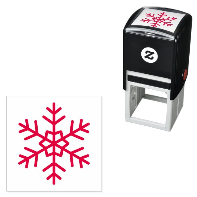 Einzigartiger Schneeflocken-Stempel Permastempel (Beispiel)