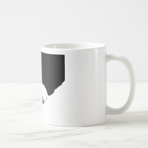 Einzigartiger Schwarz-Weiß-Pop Art Wolf Silhouette Tasse