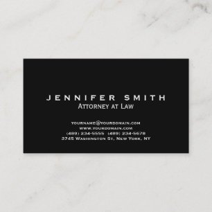 Einzigartiger Schwarz-weißer Rechtsanwalt mit Visi Visitenkarte