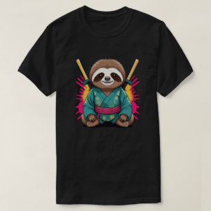 Einzigartiger Sloth Samurai Fun & Quirky Animal Wa T-Shirt