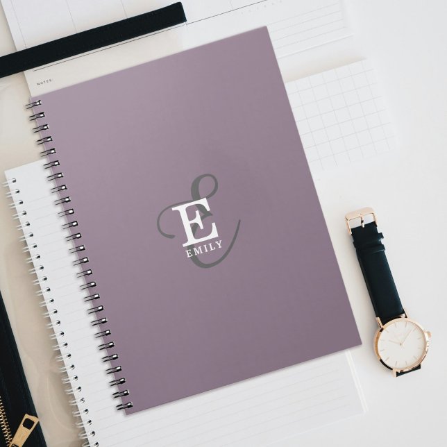 Einzigartiger Stilname und Monogramm-Typografie Li Notizblock (Personalize with your name and monogram initial.)