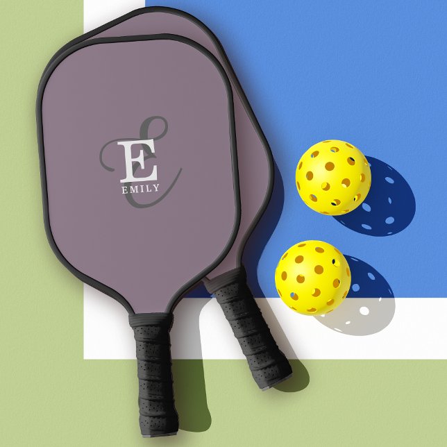 Einzigartiger Stilname und Monogramm-Typografie Li Pickleball Schläger (Personalize with your name and monogram initial.)