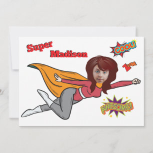 Einzigartiger Superhelden Special Fun Children's B Einladung