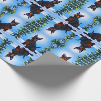 Einzigartiger süßer festlicher Hund Schottischer T Geschenkpapier