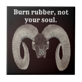 einzigartiger und handgefertigter Ziegenschädel Fliese