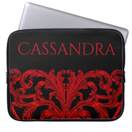 Einzigartiger Vintager Swirl Ombre Personalisiert Laptopschutzhülle