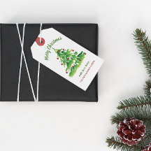 Einzigartiger Weihnachtsbaum in Red Green auf Whit
