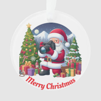 Einzigartiger Weihnachtsmann mit Fotos Ornament